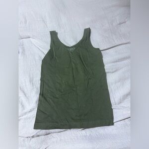 Simply styled olive green tank